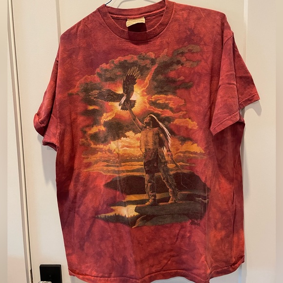 Vintage 1997 The Mountain Native American With Eagle tee sz XL - Picture 1 of 3